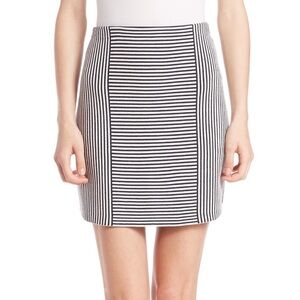Theory striped nautical mini skirt size M